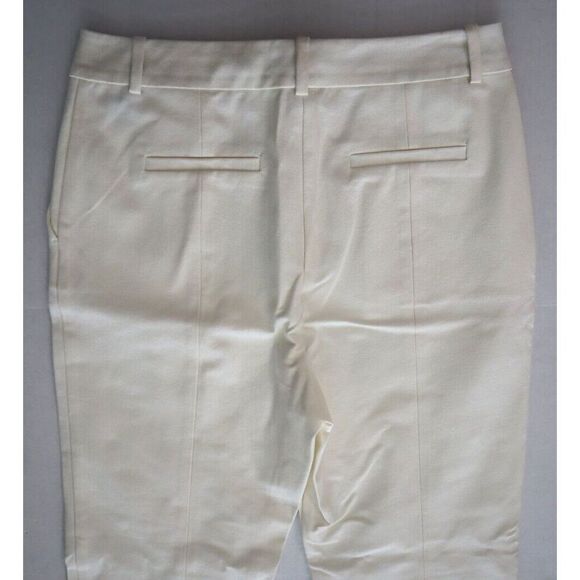 Derek Lam 10 Crosby Women Sz 8 Soft White Bronte Flat Front Cigarette Pants - Picture 8 of 13